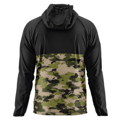 Hide The Tide - Tusk™ Camo Quarter Zip Black Hoodie