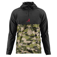 Hide The Tide - Tusk™ Camo Quarter Zip Black Hoodie