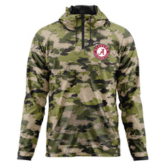 Hide The Tide - Tusk™ Camo Quarter Zip Crimson Tide Hoodie