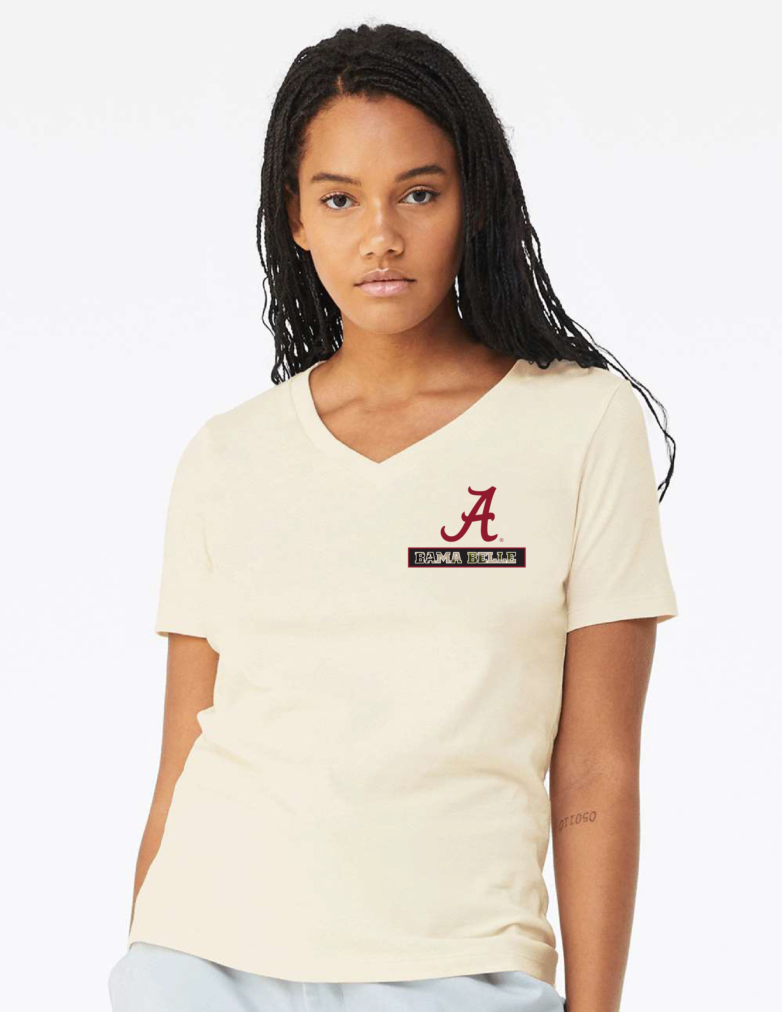 Bama Belle - Women’s Relaxed Jersey V-Neck Tee