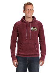 Hide The Tide - Vintage Zen Fleece Hooded Sweatshirt - Twisted Bordeaux