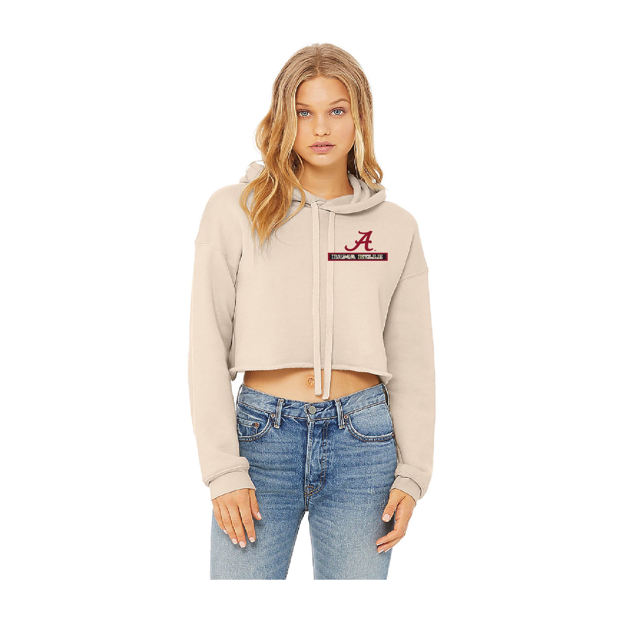 Bama Belle - Women's Crop Fleece Hoodie